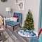 4ft. Pre-Lit Grand Teton Spruce Flat Back Artificial Christmas Tree, Clear LED Lights